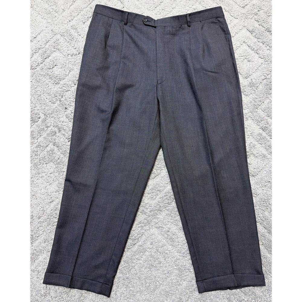 Joseph & Feiss Pants Mens 46 Trio Wool Dress Suit Business Formal Pleated Gray